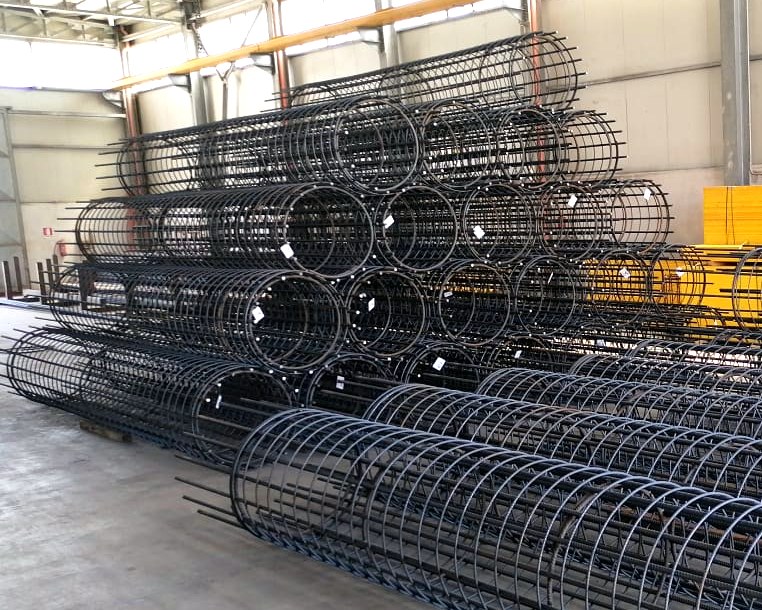 Gabbie metalliche per pali di fondazione